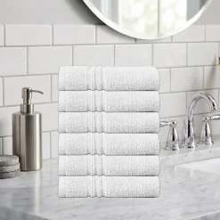 Home Weavers Inc Hazel Collection 100% Cotton Zero Twist 6-pc. Quick Dry Washcloth