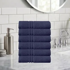 Home Weavers Inc Hazel Collection 100% Cotton Zero Twist 6-pc. Quick Dry Washcloth