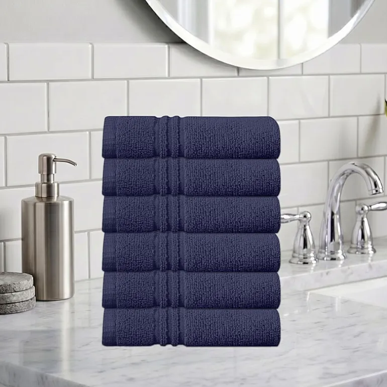 Home Weavers Inc Hazel Collection 100% Cotton Zero Twist 6-pc. Quick Dry Washcloth