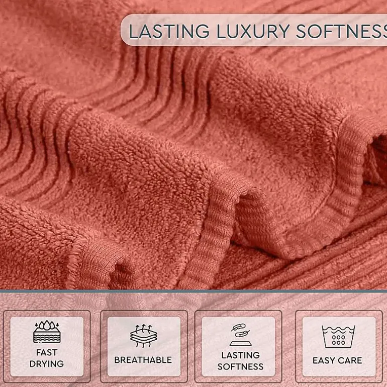 Home Weavers Inc Hazel Collection 100% Cotton Zero Twist 6-pc. Quick Dry Washcloth