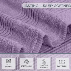 Home Weavers Inc Hazel Collection 100% Cotton Zero Twist 6-pc. Quick Dry Washcloth