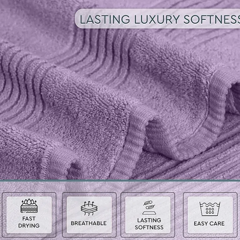Home Weavers Inc Hazel Collection 100% Cotton Zero Twist 6-pc. Quick Dry Washcloth