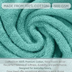 Home Weavers Inc Hazel Collection 100% Cotton Zero Twist 6-pc. Quick Dry Washcloth