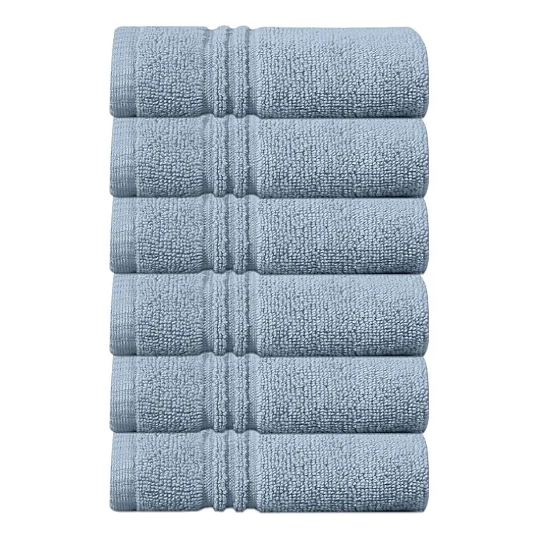 Home Weavers Inc Hazel Collection 100% Cotton Zero Twist 6-pc. Quick Dry Washcloth