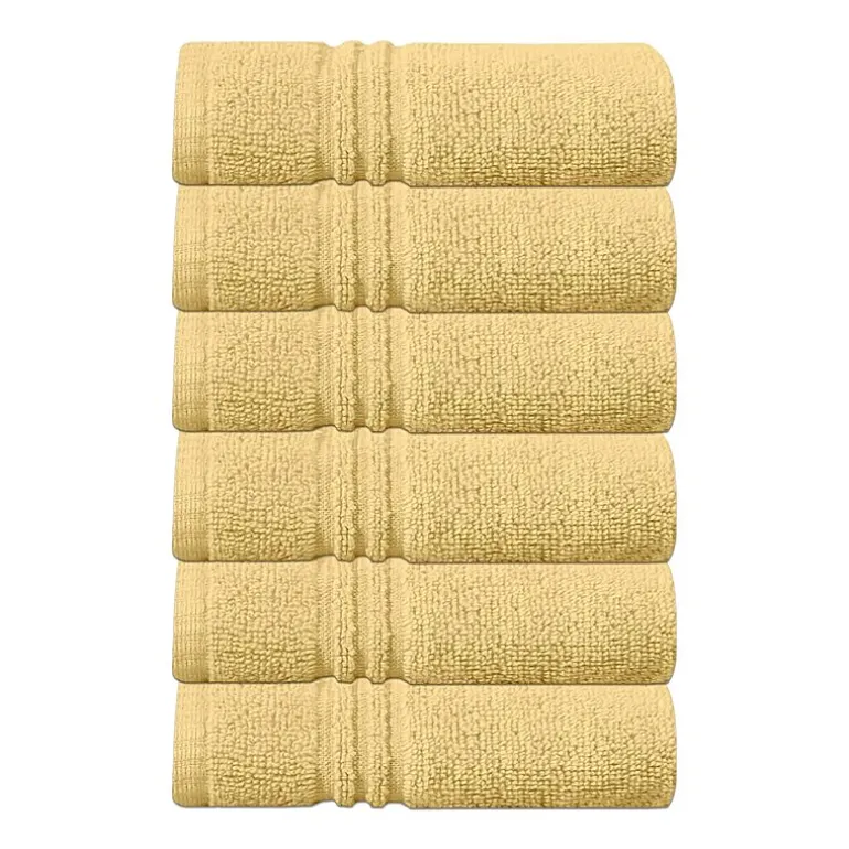 Home Weavers Inc Hazel Collection 100% Cotton Zero Twist 6-pc. Quick Dry Washcloth