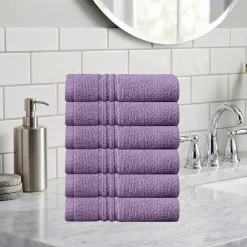 Home Weavers Inc Hazel Collection 100% Cotton Zero Twist 6-pc. Quick Dry Washcloth
