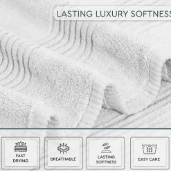 Home Weavers Inc Hazel Collection 100% Cotton Zero Twist 6-pc. Quick Dry Washcloth