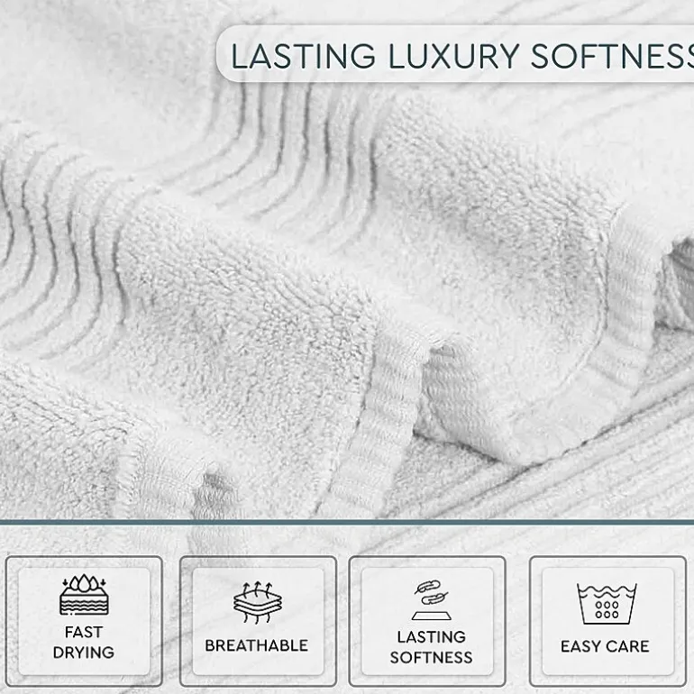 Home Weavers Inc Hazel Collection 100% Cotton Zero Twist 6-pc. Quick Dry Washcloth