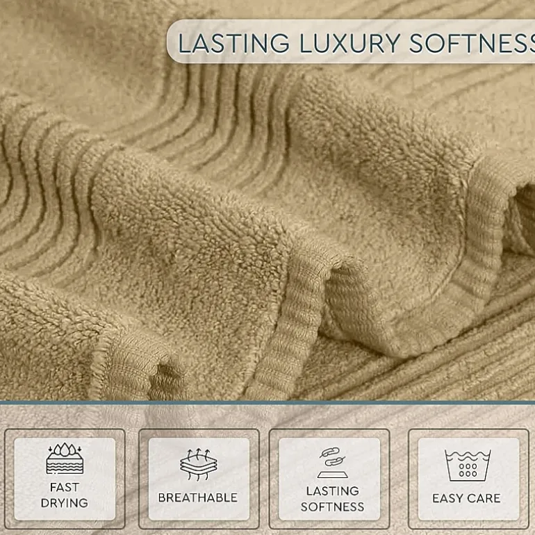 Home Weavers Inc Hazel Collection 100% Cotton Zero Twist 6-pc. Quick Dry Washcloth