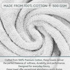 Home Weavers Inc Hazel Collection 100% Cotton Zero Twist 6-pc. Quick Dry Washcloth