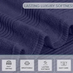 Home Weavers Inc Hazel Collection 100% Cotton Zero Twist 6-pc. Quick Dry Washcloth