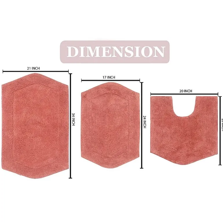 Home Weavers Inc Waterford 3-pc. Quick Dry Bath Rug Set