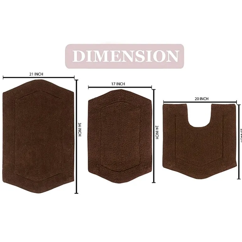 Home Weavers Inc Waterford 3-pc. Quick Dry Bath Rug Set