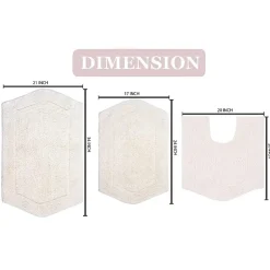Home Weavers Inc Waterford 3-pc. Quick Dry Bath Rug Set