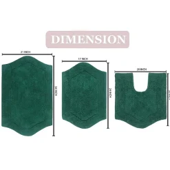 Home Weavers Inc Waterford 3-pc. Quick Dry Bath Rug Set