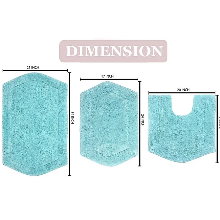 Home Weavers Inc Waterford 3-pc. Quick Dry Bath Rug Set