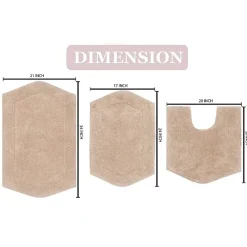 Home Weavers Inc Waterford 3-pc. Quick Dry Bath Rug Set