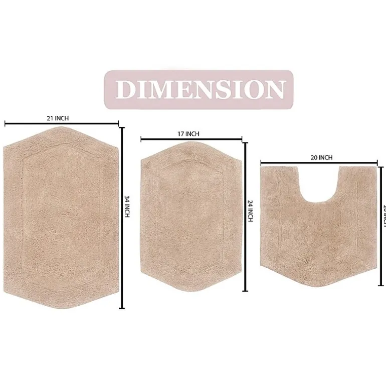 Home Weavers Inc Waterford 3-pc. Quick Dry Bath Rug Set