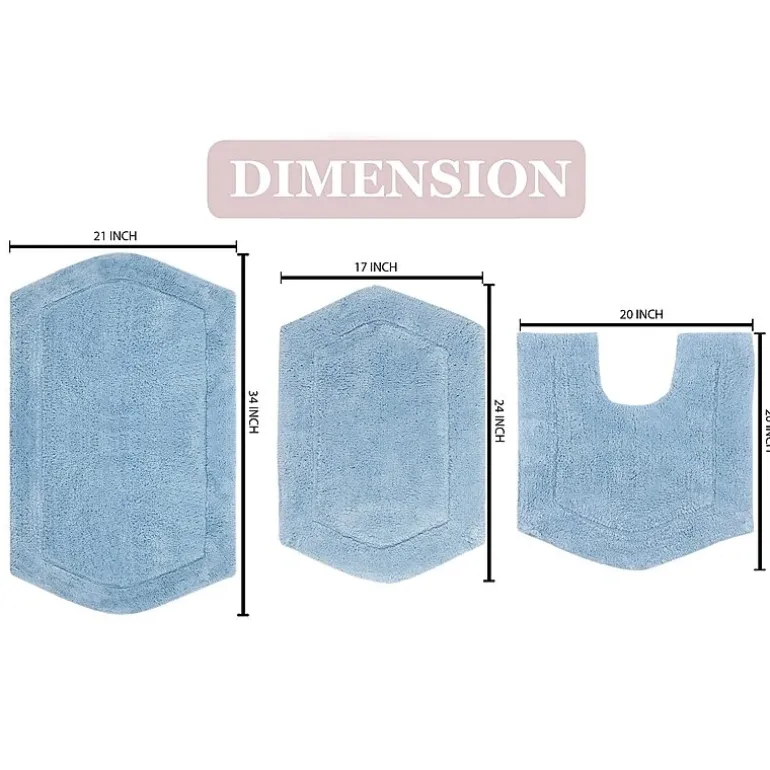 Home Weavers Inc Waterford 3-pc. Quick Dry Bath Rug Set