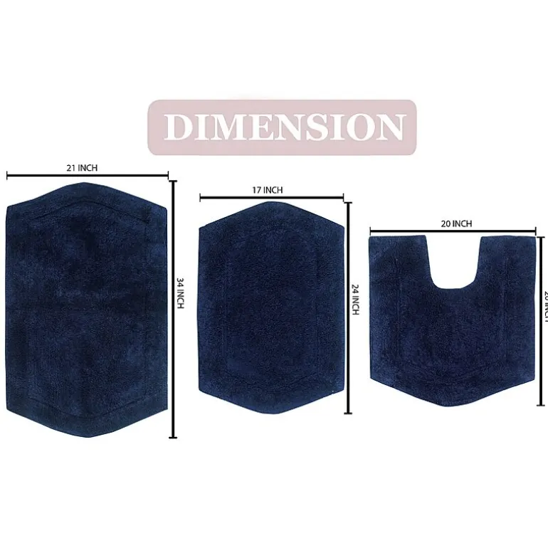 Home Weavers Inc Waterford 3-pc. Quick Dry Bath Rug Set