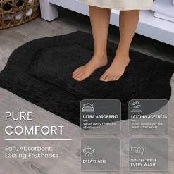 Home Weavers Inc Waterford Quick Dry 17X24 Inch Bath Rug