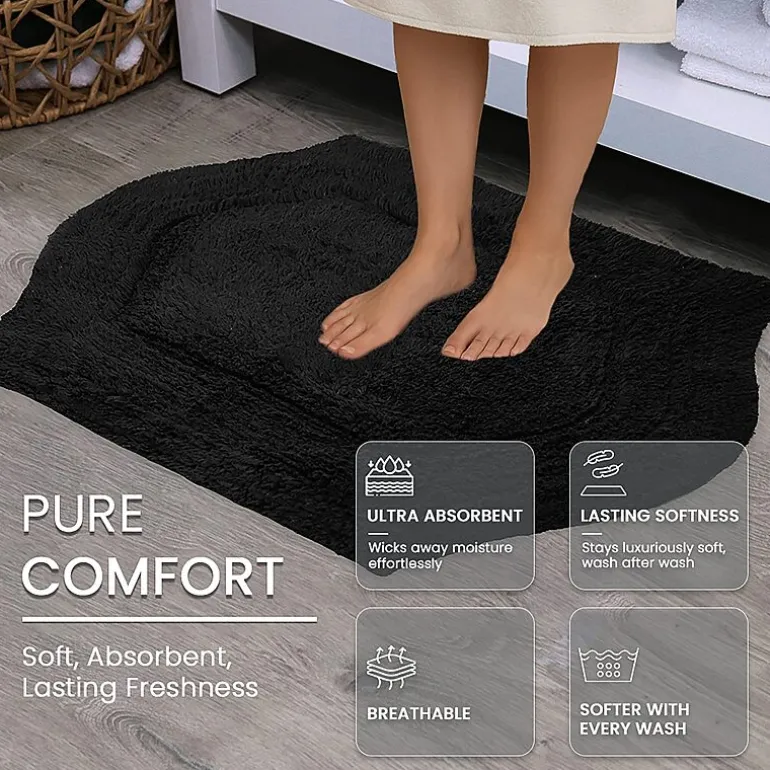 Home Weavers Inc Waterford Quick Dry 17X24 Inch Bath Rug