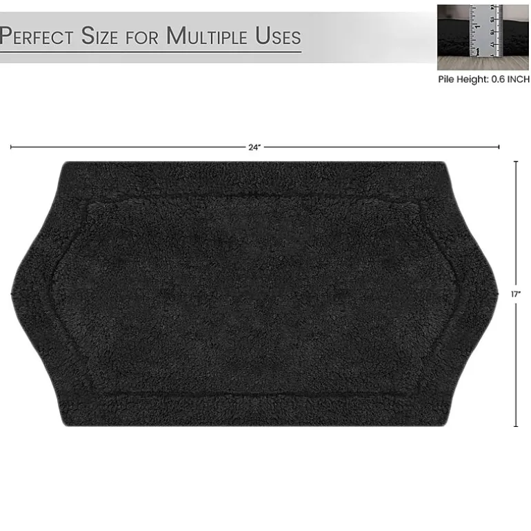 Home Weavers Inc Waterford Quick Dry 17X24 Inch Bath Rug