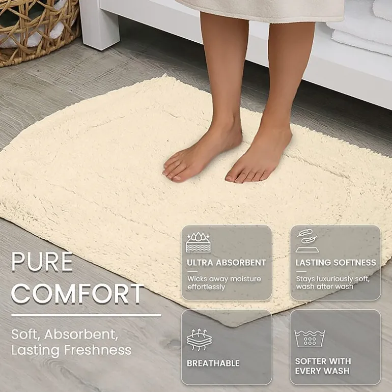 Home Weavers Inc Waterford Quick Dry 17X24 Inch Bath Rug