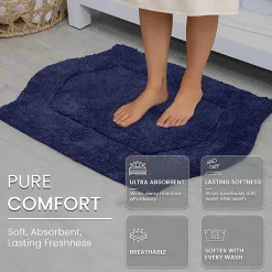 Home Weavers Inc Waterford Quick Dry 17X24 Inch Bath Rug