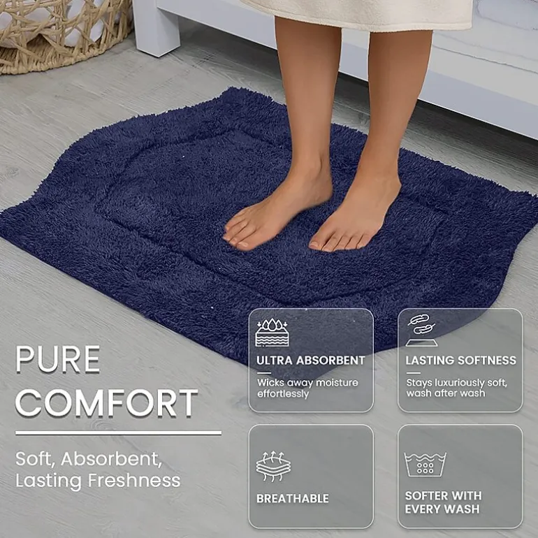 Home Weavers Inc Waterford Quick Dry 17X24 Inch Bath Rug