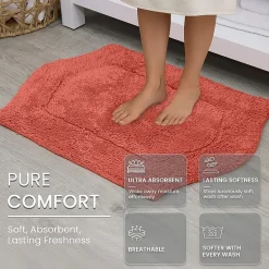 Home Weavers Inc Waterford Quick Dry 17X24 Inch Bath Rug