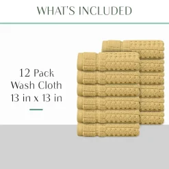Home Weavers Inc Willow Collection 100% Cotton Zero Twist 12-pc. Quick Dry Washcloth