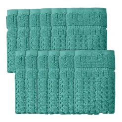 Home Weavers Inc Willow Collection 100% Cotton Zero Twist 12-pc. Quick Dry Washcloth