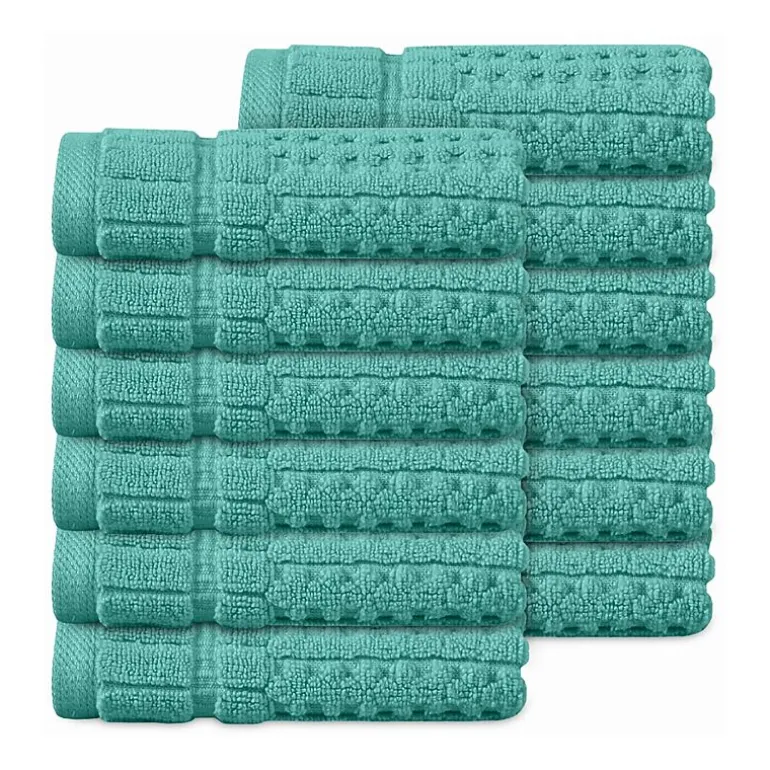 Home Weavers Inc Willow Collection 100% Cotton Zero Twist 12-pc. Quick Dry Washcloth