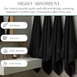 Home Weavers Inc Willow Collection 100% Cotton Zero Twist 12-pc. Quick Dry Washcloth