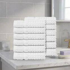 Home Weavers Inc Willow Collection 100% Cotton Zero Twist 12-pc. Quick Dry Washcloth