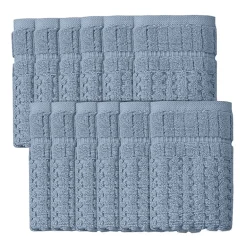 Home Weavers Inc Willow Collection 100% Cotton Zero Twist 12-pc. Quick Dry Washcloth