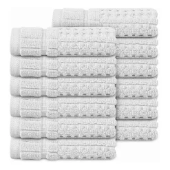 Home Weavers Inc Willow Collection 100% Cotton Zero Twist 12-pc. Quick Dry Washcloth