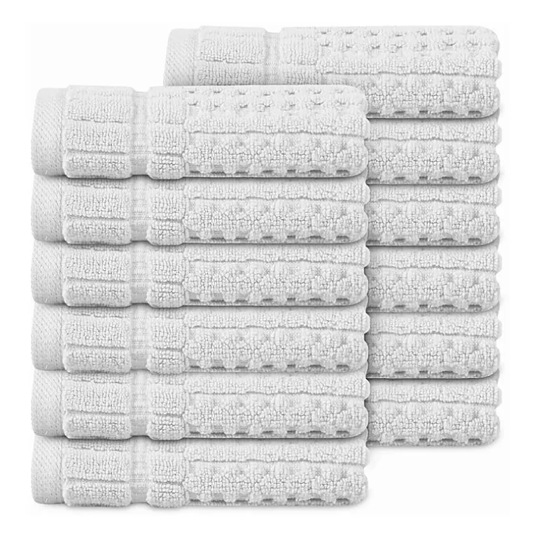 Home Weavers Inc Willow Collection 100% Cotton Zero Twist 12-pc. Quick Dry Washcloth