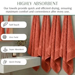 Home Weavers Inc Willow Collection 100% Cotton Zero Twist 12-pc. Quick Dry Washcloth