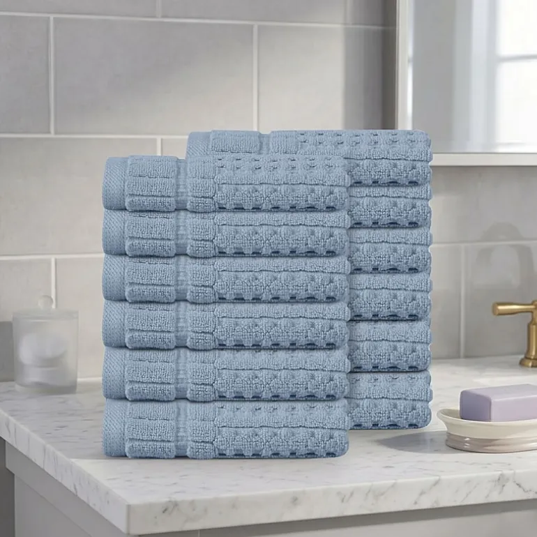 Home Weavers Inc Willow Collection 100% Cotton Zero Twist 12-pc. Quick Dry Washcloth