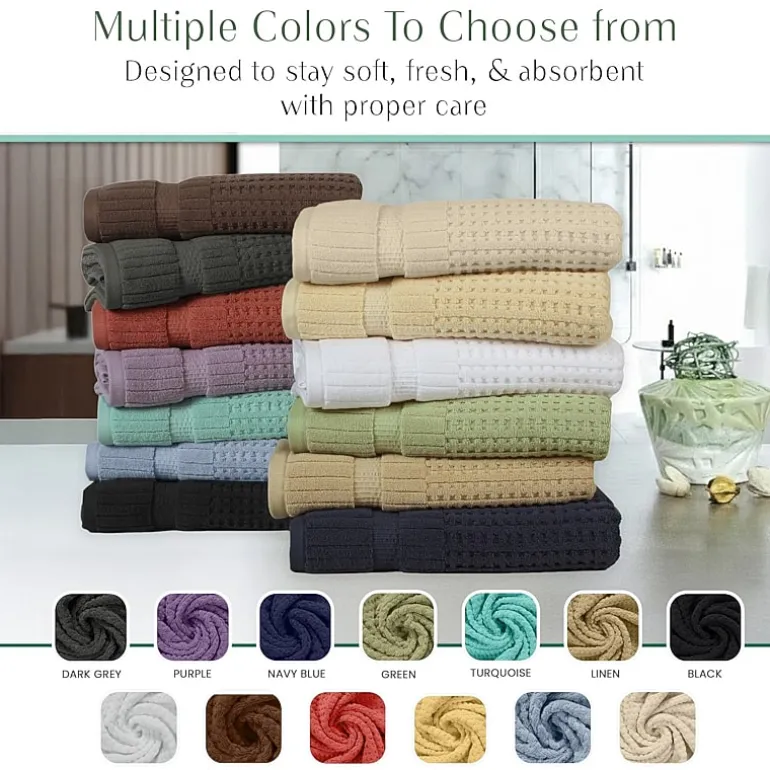 Home Weavers Inc Willow Collection 100% Cotton Zero Twist 12-pc. Quick Dry Washcloth