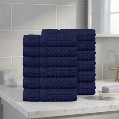 Home Weavers Inc Willow Collection 100% Cotton Zero Twist 12-pc. Quick Dry Washcloth