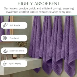 Home Weavers Inc Willow Collection 100% Cotton Zero Twist 12-pc. Quick Dry Washcloth