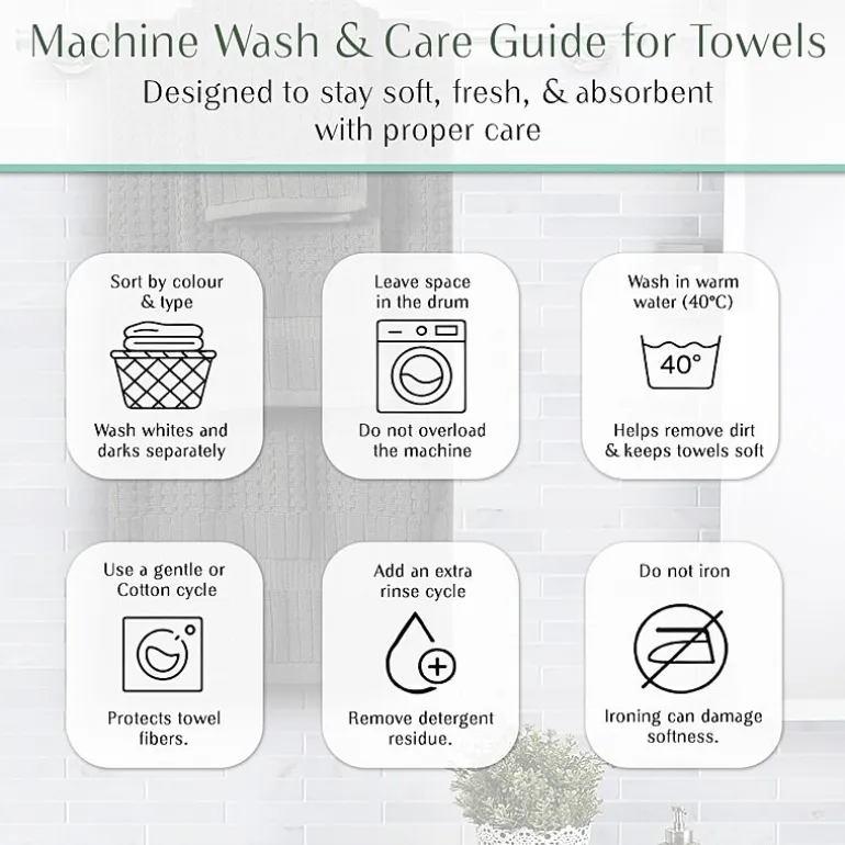 Home Weavers Inc Willow Collection 100% Cotton Zero Twist 12-pc. Quick Dry Washcloth