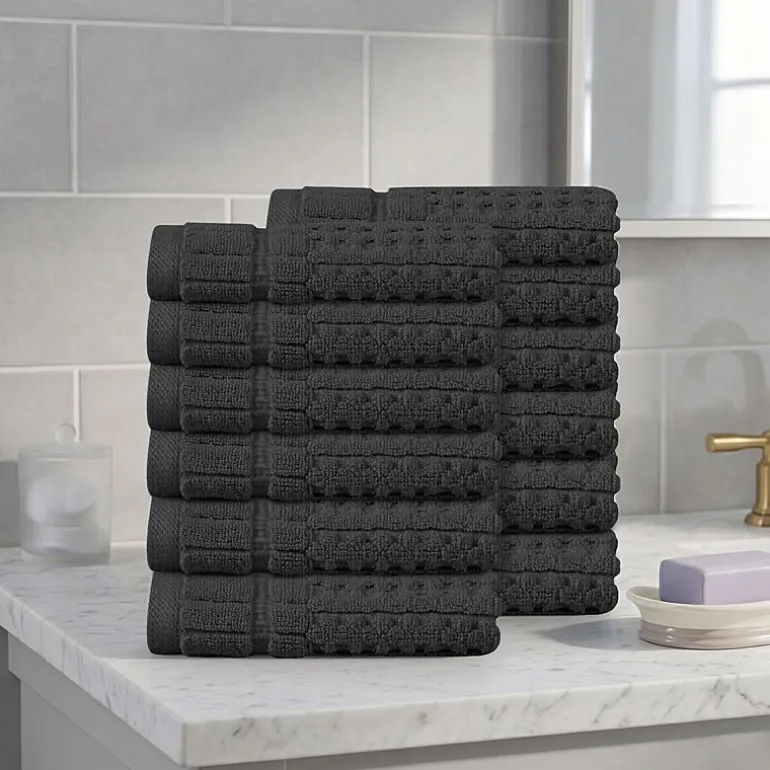 Home Weavers Inc Willow Collection 100% Cotton Zero Twist 12-pc. Quick Dry Washcloth