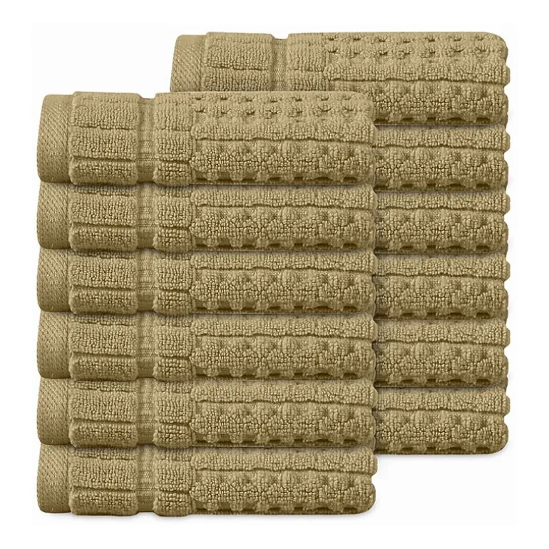 Home Weavers Inc Willow Collection 100% Cotton Zero Twist 12-pc. Quick Dry Washcloth