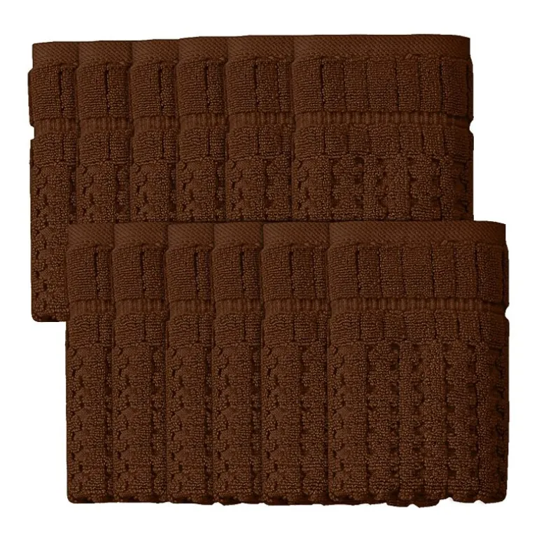 Home Weavers Inc Willow Collection 100% Cotton Zero Twist 12-pc. Quick Dry Washcloth