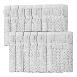 Home Weavers Inc Willow Collection 100% Cotton Zero Twist 12-pc. Quick Dry Washcloth