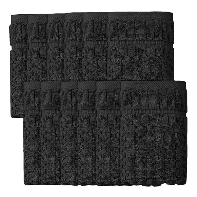 Home Weavers Inc Willow Collection 100% Cotton Zero Twist 12-pc. Quick Dry Washcloth